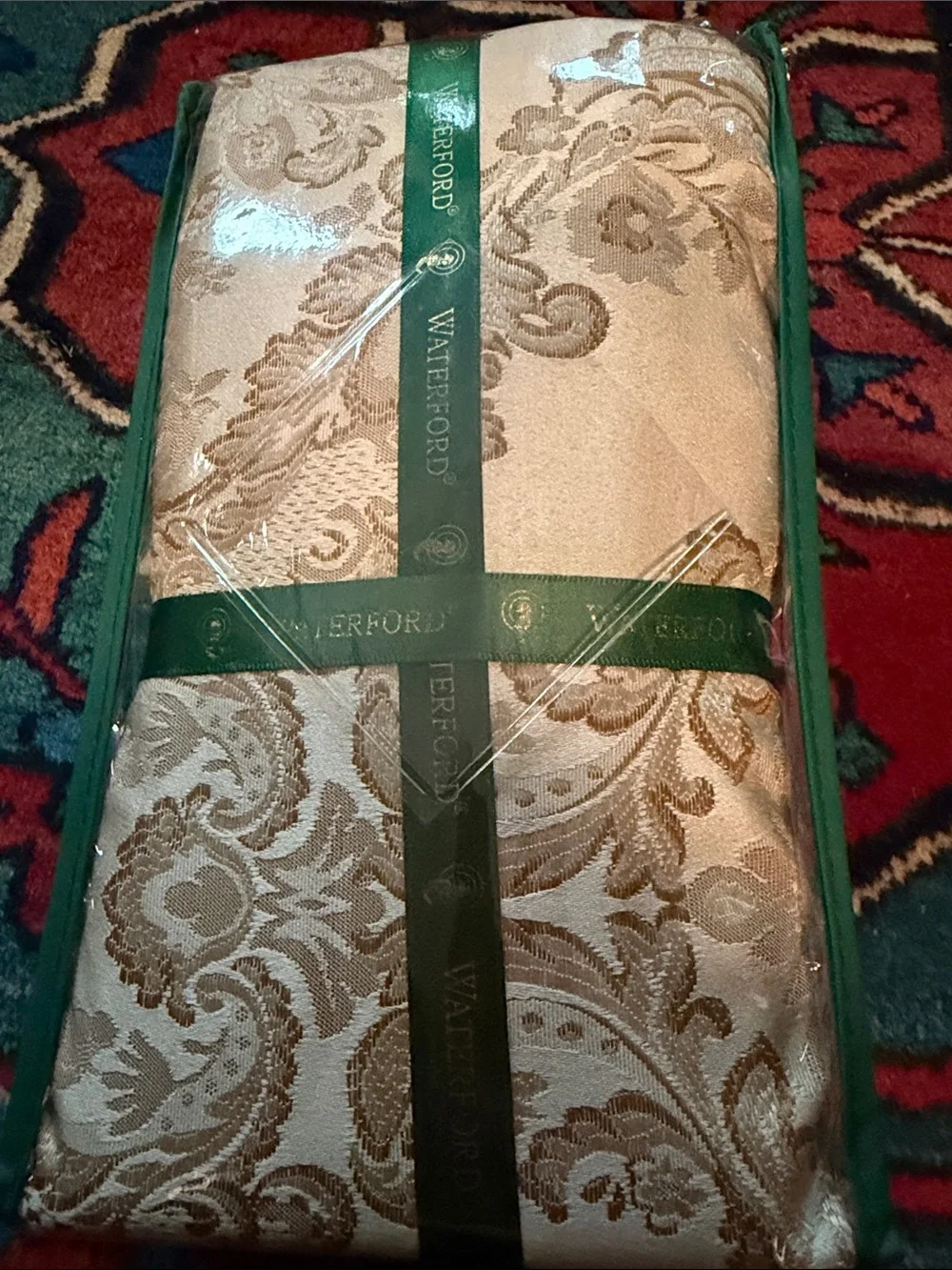 New ~ Waterford Champagne Gold Satin Standard Pillow Sham